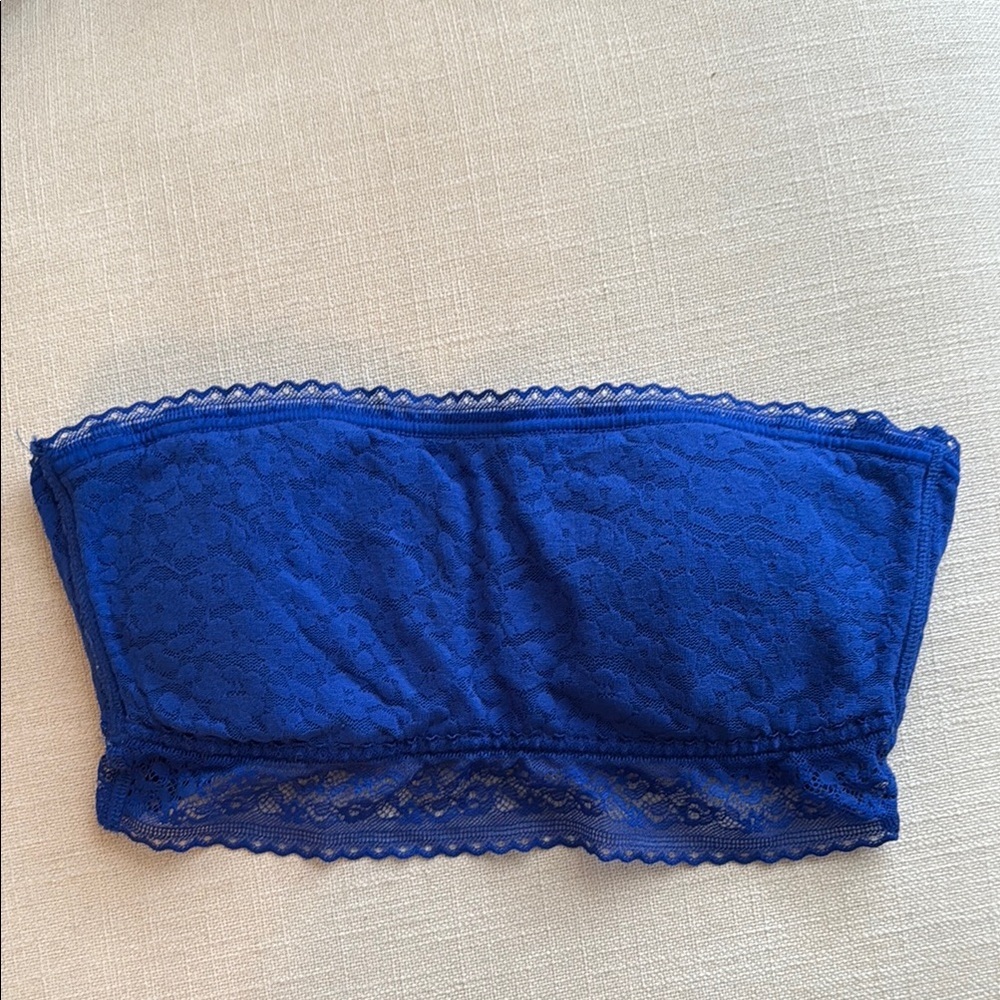 Blue Lace Trim Bandeau